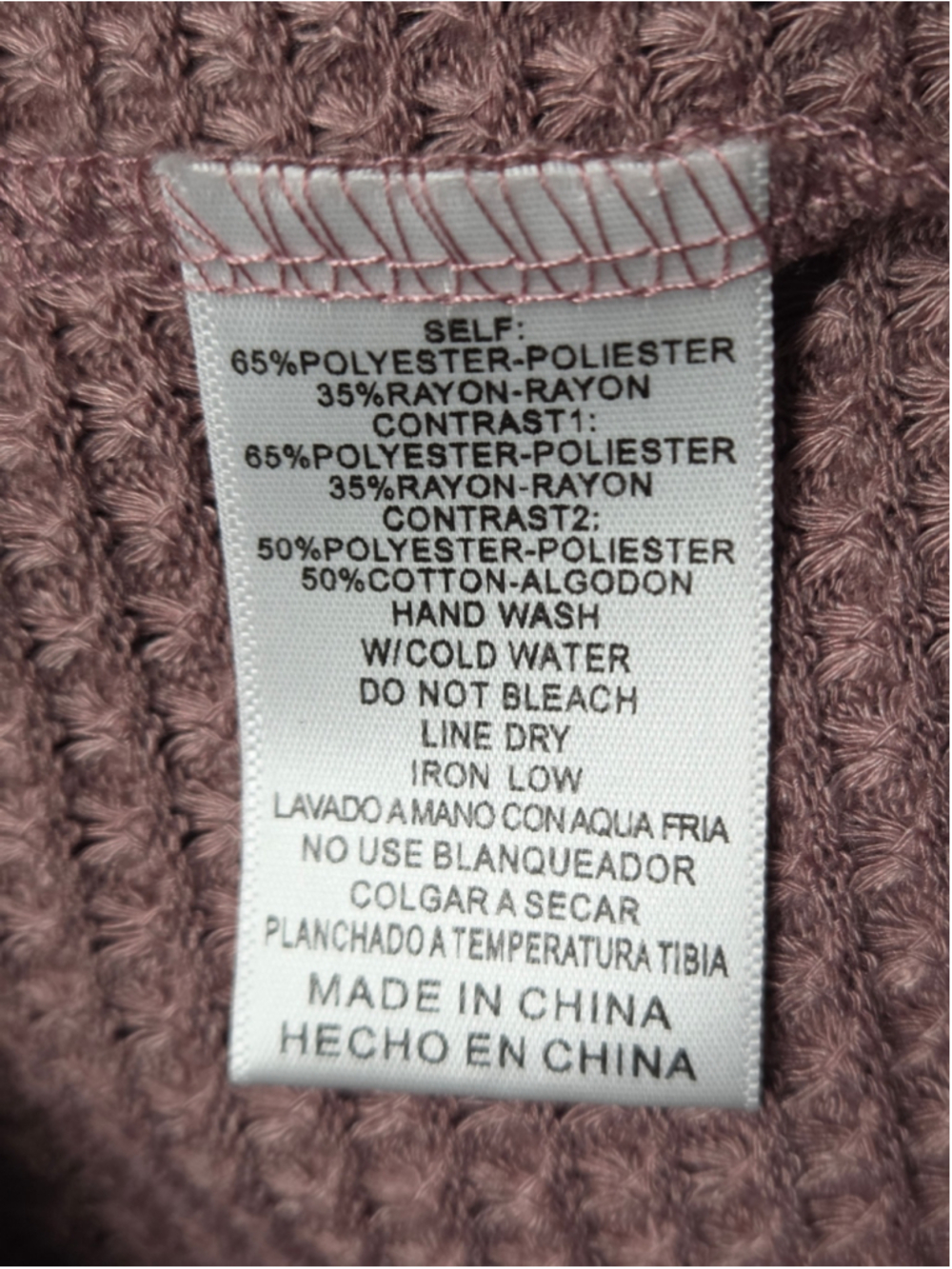 NWT Listicle Dusty Rose Sweater Feminine Boho Cottagecore Cozy Romantic Size S - Picture 5 of 6